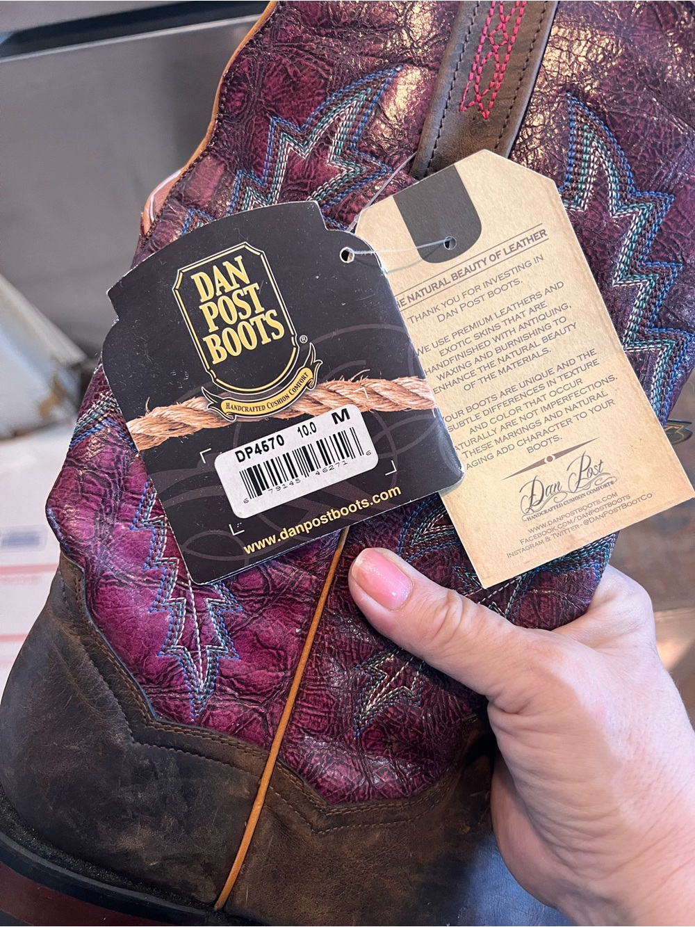 🔥 NWT PRICED TO MOVE 🔥 Dan Post Thin Line Waterproof Western Boots - Size 10M